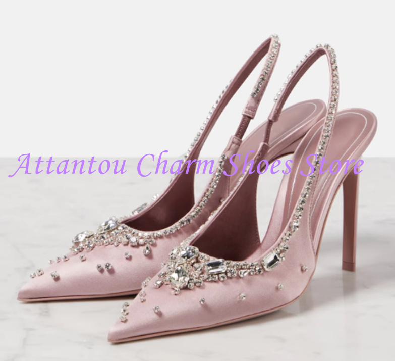Wedding Super - New String Beads Lady Crystal Sandals