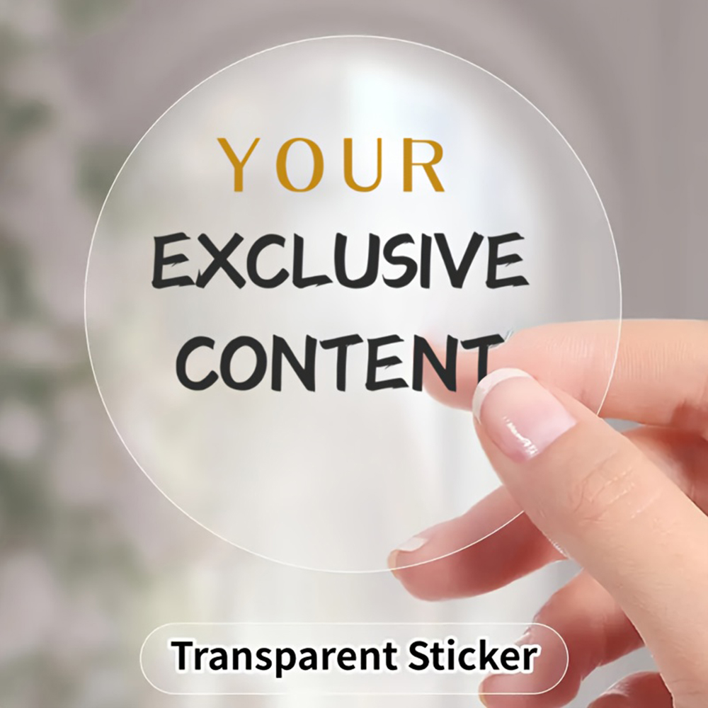 Wedding Supply Bulk - Customized Transparent Round Stickers for Weddings,