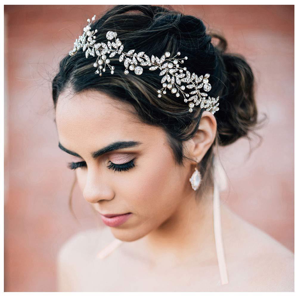 Wedding Supply Store - New Crystal Flower Headband Ribbon Bow