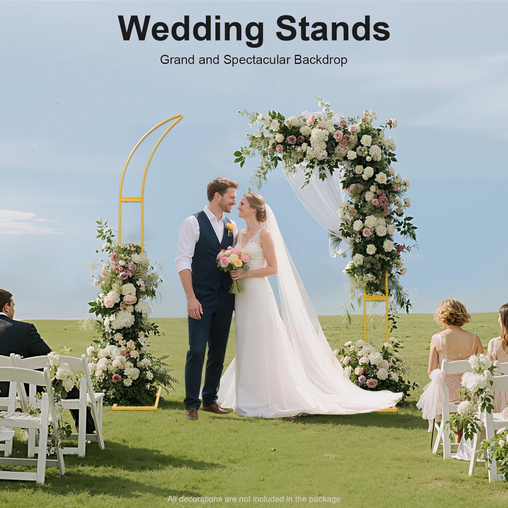 2Pcs Curved Wedding Arch Backd - Wedding Balloon Arch review and price