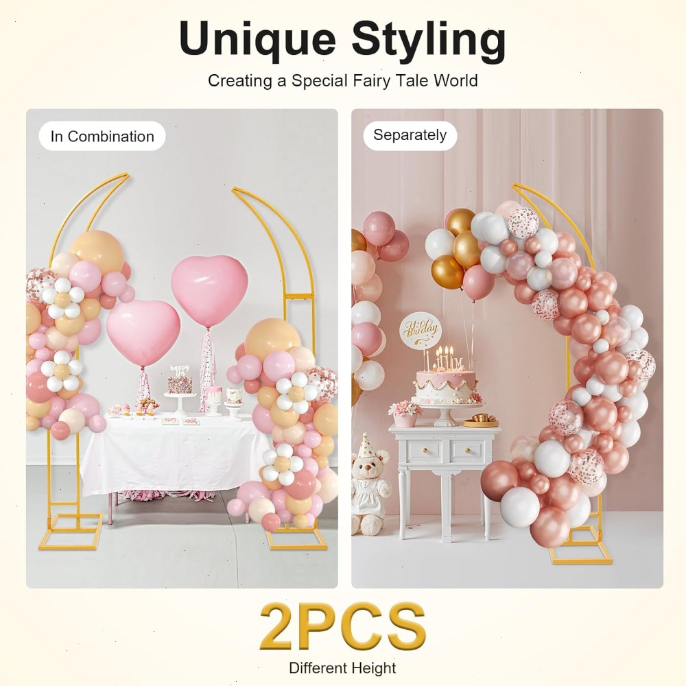 2Pcs Curved Wedding Arch Backd - Wedding Balloon Arch review and price