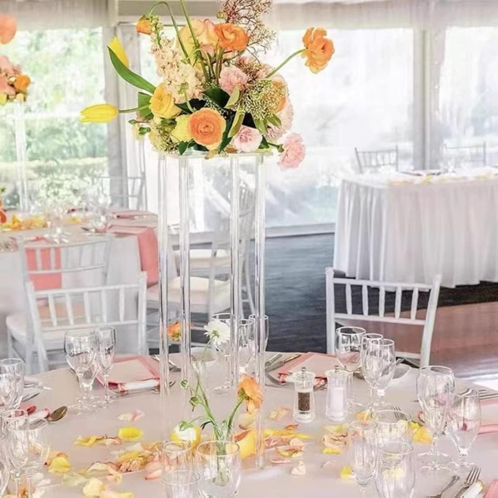 10-Piece Clear Acrylic Rectang - Centerpiece Vase Tall review and price